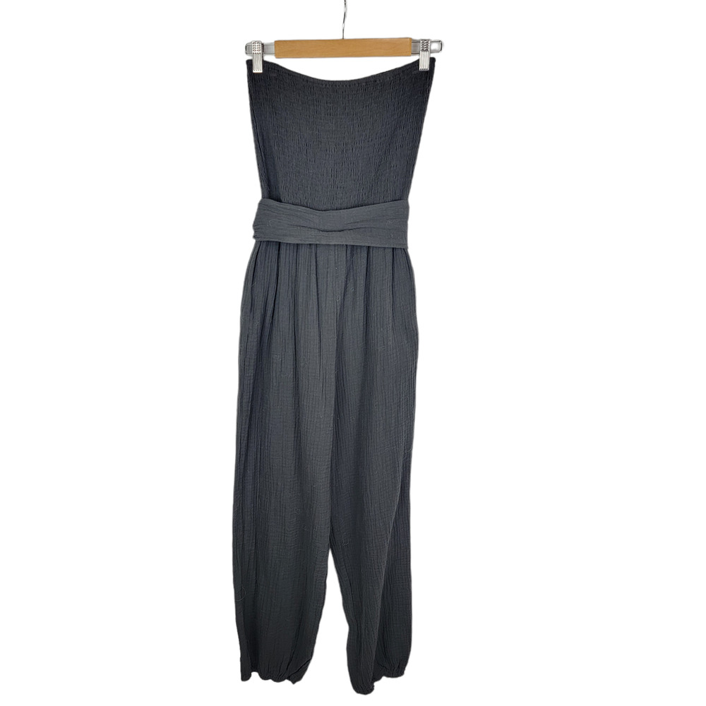 Grade & Gather Double Gauze Jumpsuit Gray S